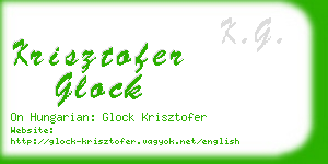 krisztofer glock business card